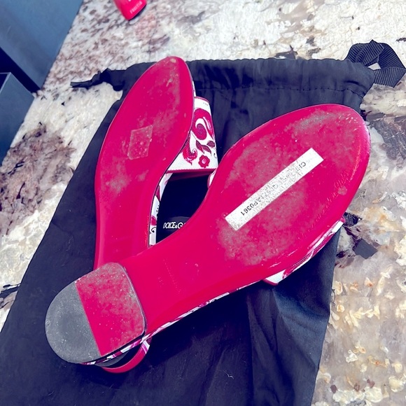 DOLCE & GABBANA PRINTED CANCAS SLIDES SIZE 38.5 - Picture 17 of 17